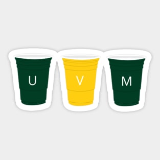 UVM solo cups sticker Sticker